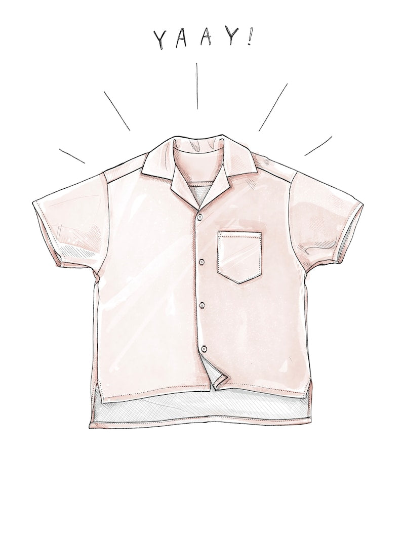 LAGUNA SHIRT digital indie sewing pattern- pdf download with illustrated tutorial