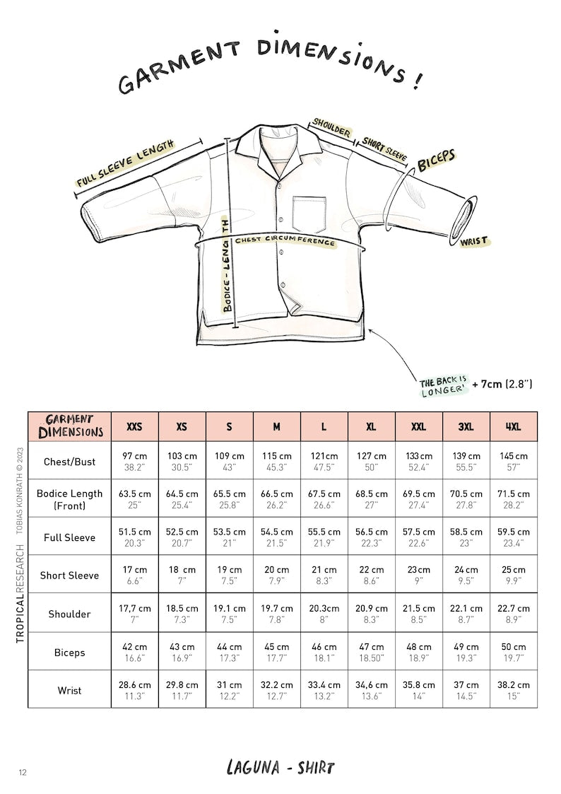 LAGUNA SHIRT digital indie sewing pattern- pdf download with illustrated tutorial