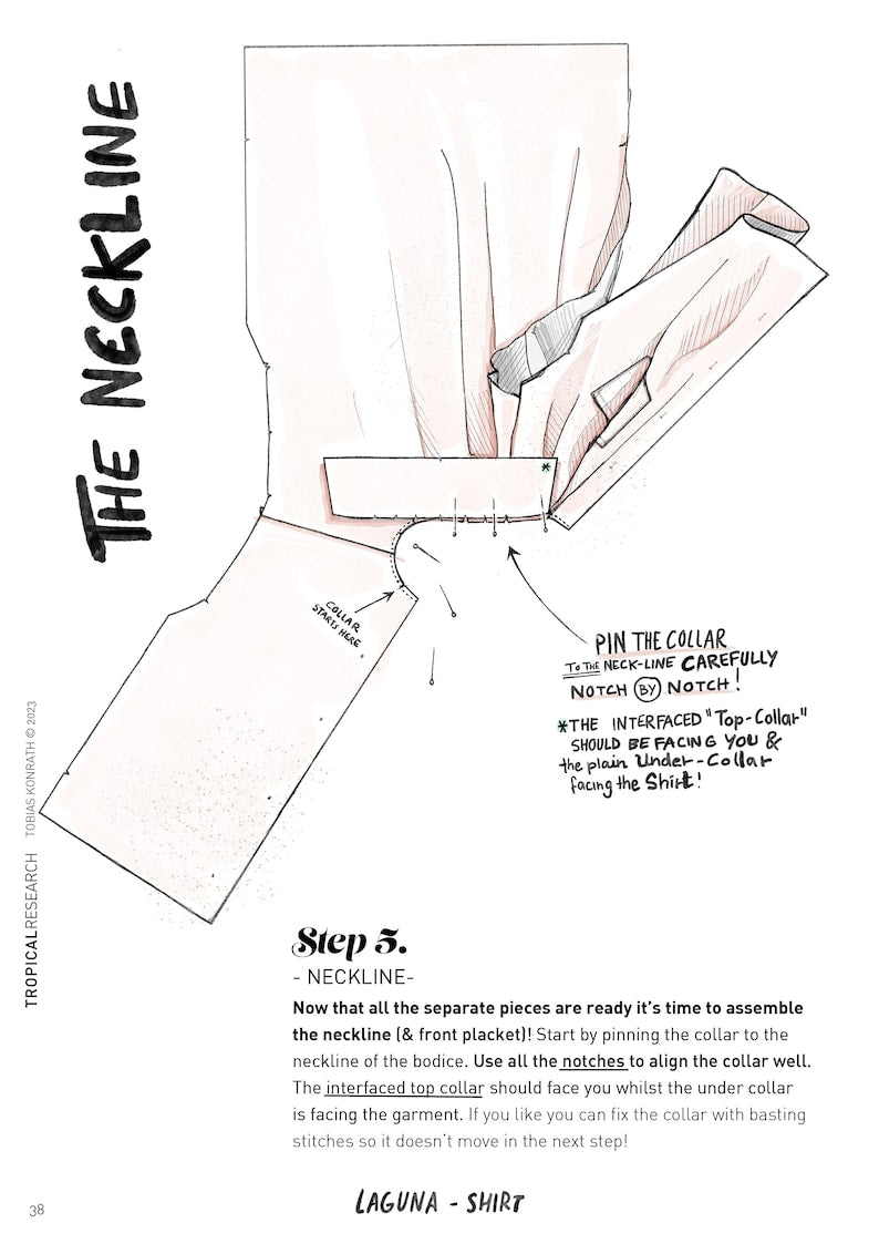 LAGUNA SHIRT digital indie sewing pattern- pdf download with illustrated tutorial