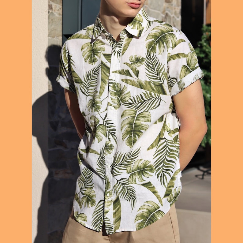 Mens Shirt Sewing Pattern, Mens Short Sleeve Shirt Pattern, Aloha Shirt Pattern, XXS - XXXL, A0, A4 & US-Letter + Detailed Instruction