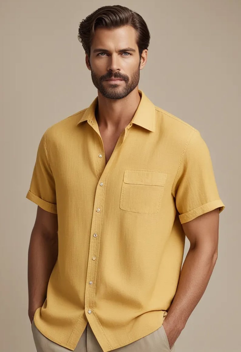 Men Short Sleeve Shirt Sewing Pattern, Man Pocket Shirt Sewing Pattern, PDF Pattern Instant Download, Xs-7xl, Plus Size Patterns, Man Linen