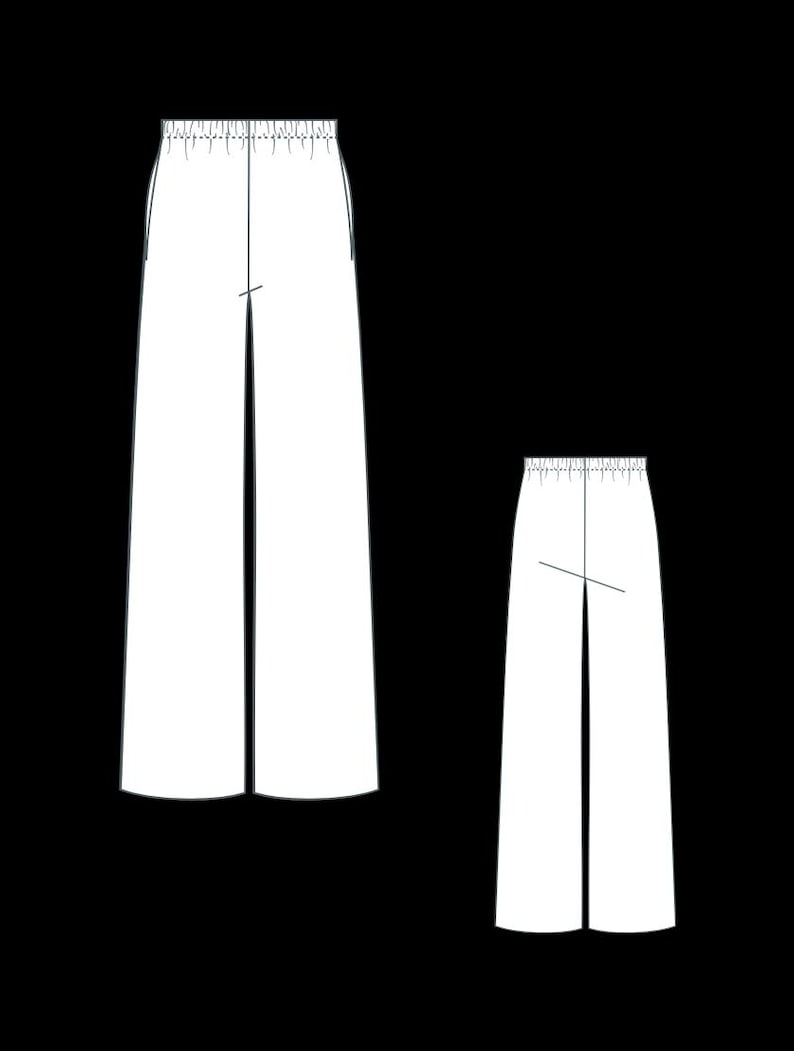Men's Loose Fit Linen Pants Sewing Pattern: Sizes XS-4XL (Digital Download)