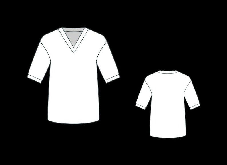 Men's Oversize Linen T-Shirt Sewing Pattern, Beach Shirt For Men, Linen Top, XS-4XL, 35-56
